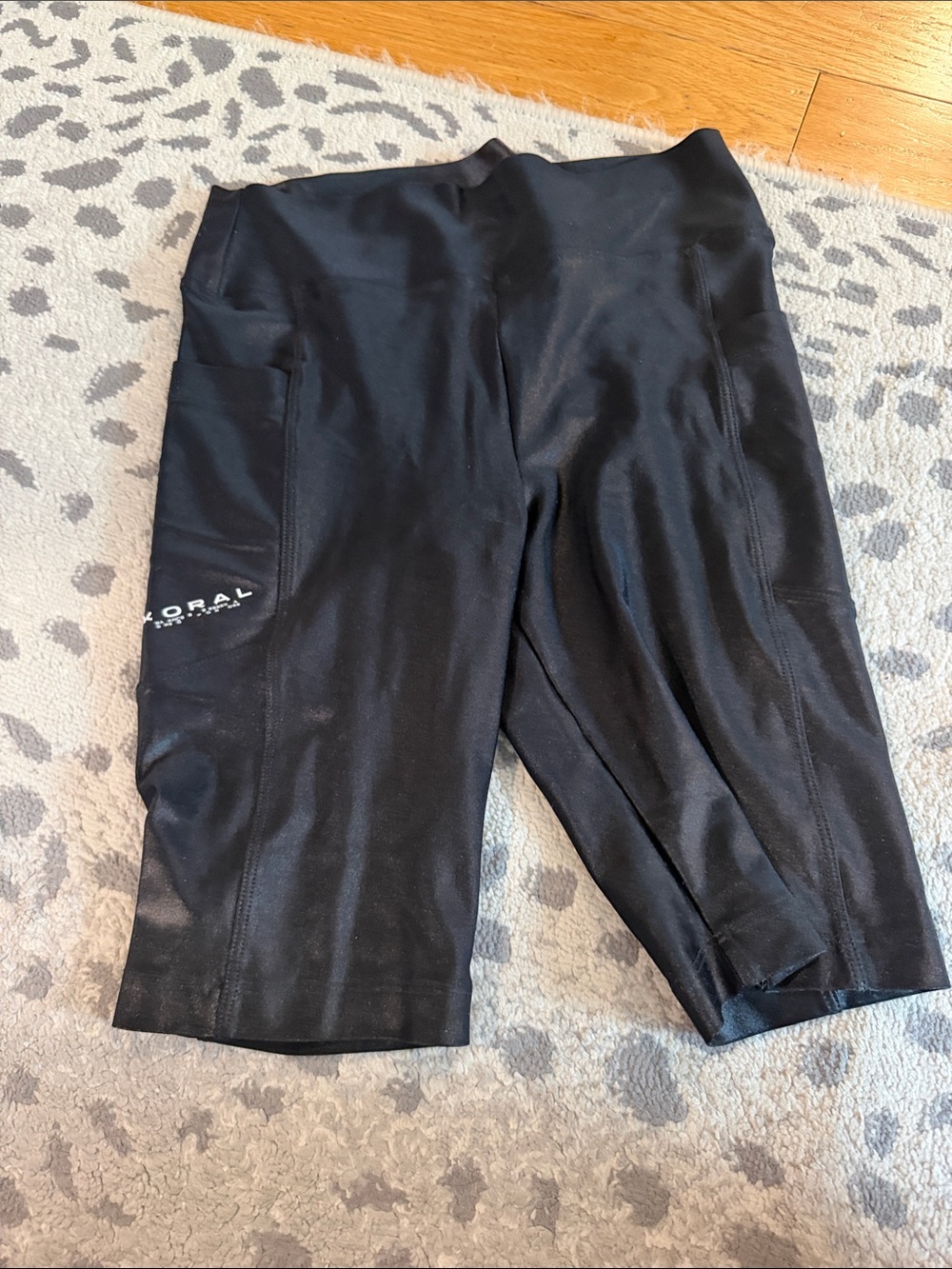 Koral Women’s Black bike shorts with Side Pocket